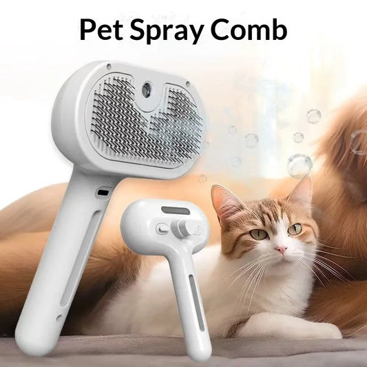 Steam Cat Brush Self-Cleaning Grooming Tool - MyPetDollar.com