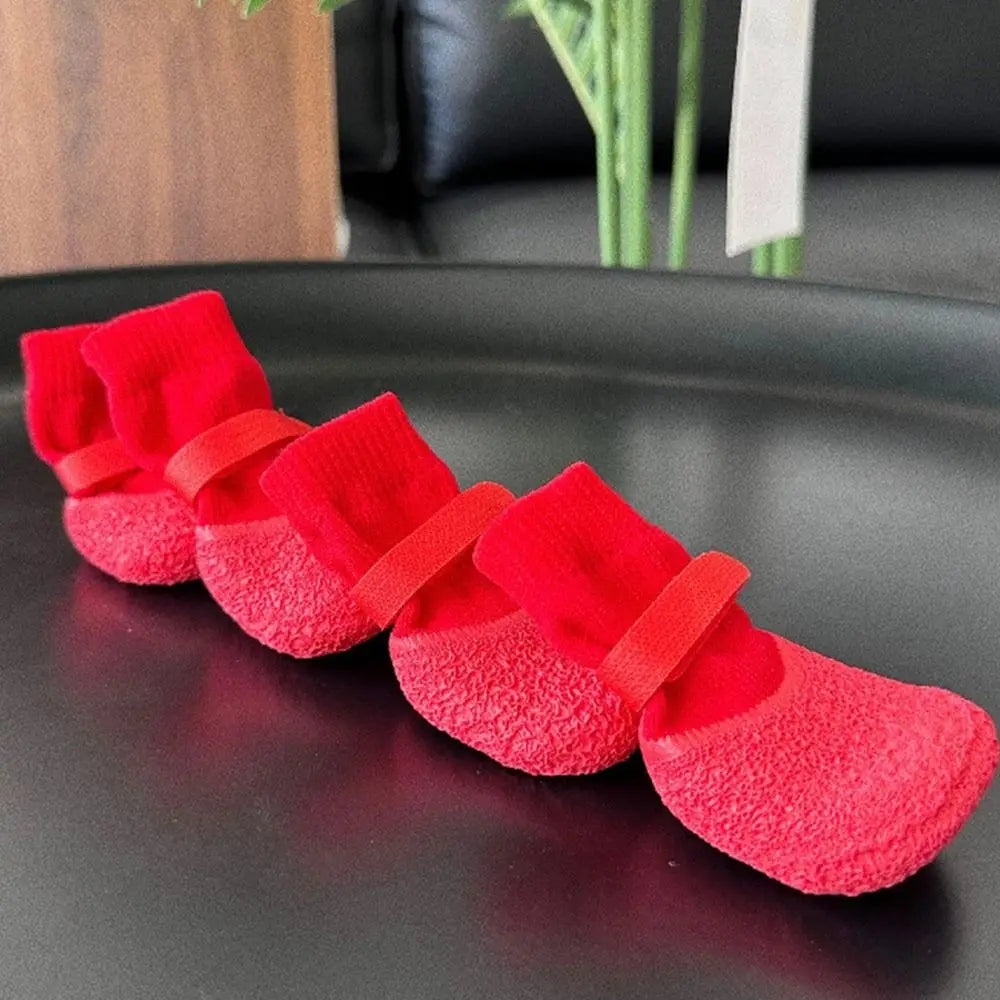 4Pcs/Set Portable Anti-slip Dog Shoes - MyPetDollar.com
