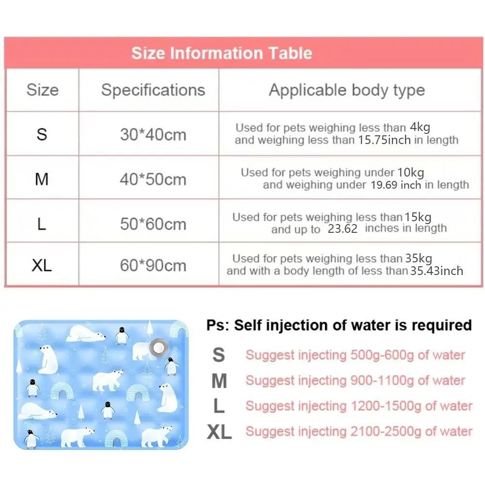 Floor Mat Cool Pet Cooling Mat Ice Gel Self - MyPetDollar.com