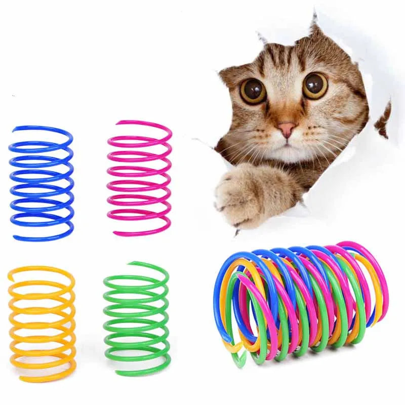 Funny Spring Cat Toy Colorful Coil Spiral - MyPetDollar.com