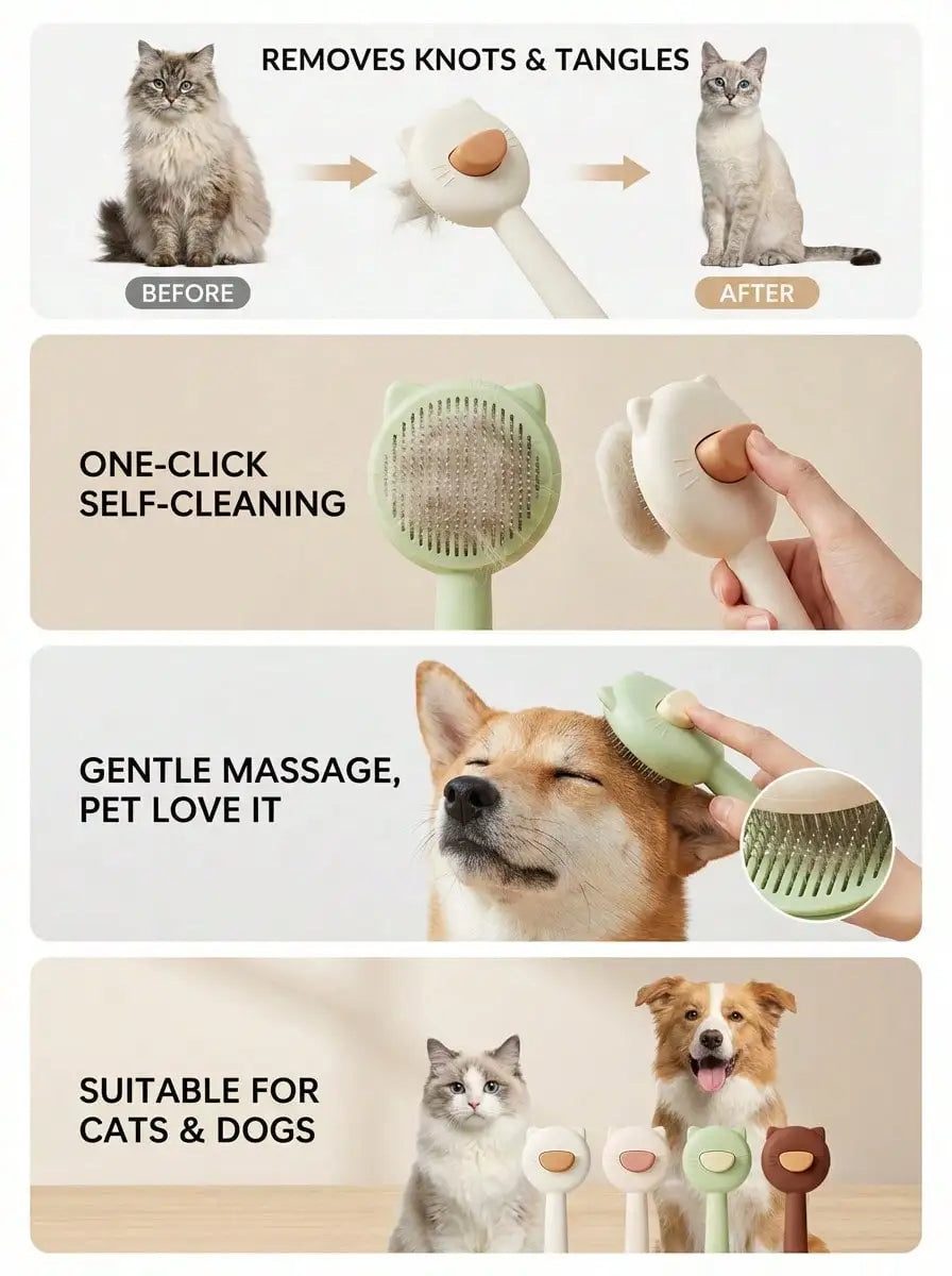 New Pet Cat Bathing Massage Floating Hair - MyPetDollar.com