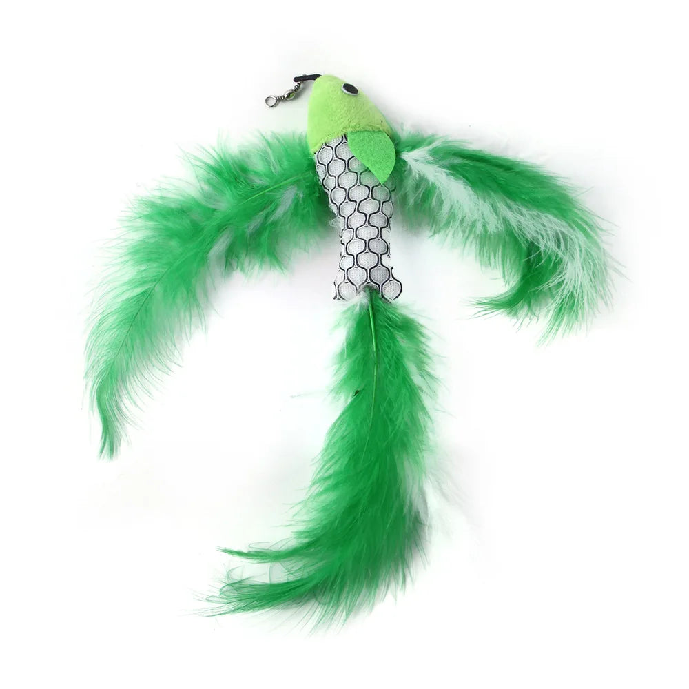 Cat Feather Toy Accessories False Mouse Worm - MyPetDollar.com
