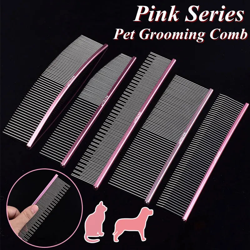 Pet Pink Comb Cat Dog Professional Stainless - MyPetDollar.com