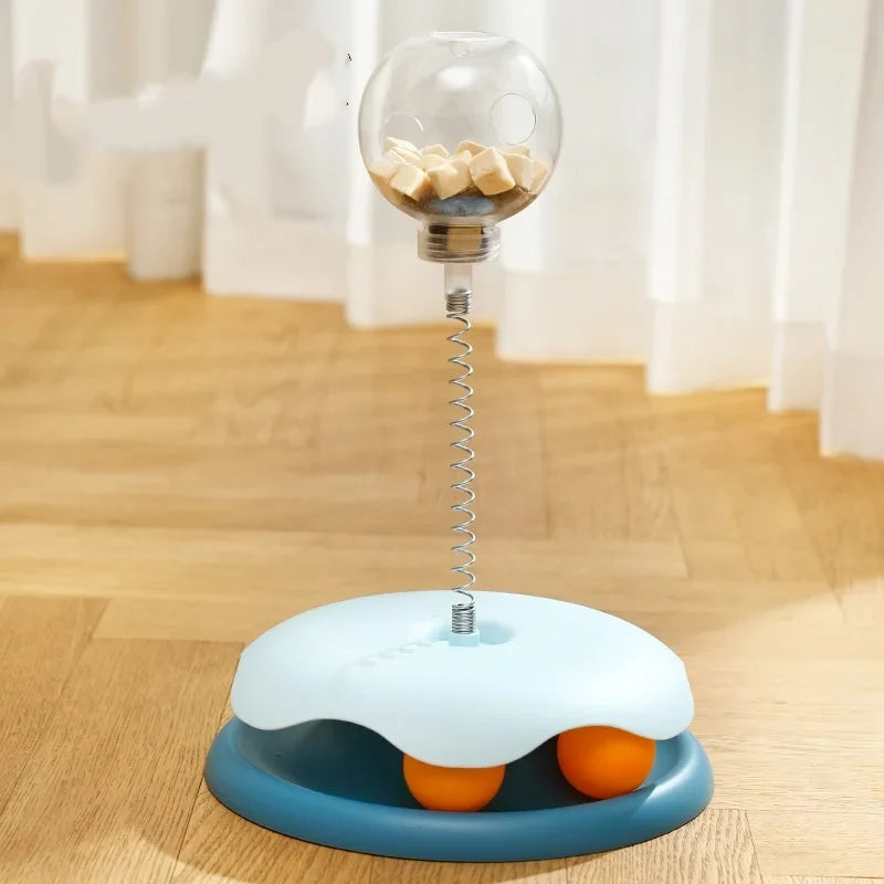 Pet Feeder Cat Plaything Mouse Rolling Food Dispenser