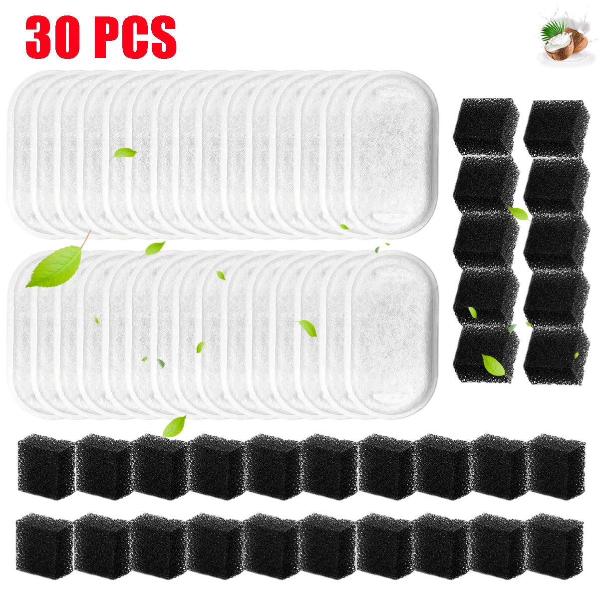 10 20 Replacement Filters for Cat Water Fountains – 3 Colors