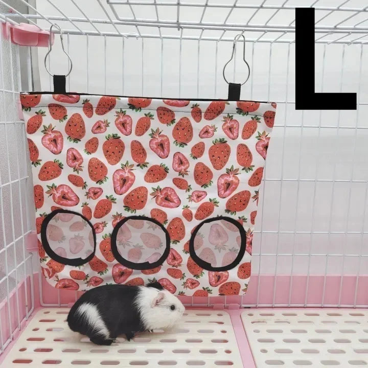Rabbit Hay Food Feeder Bag Oxford Fabric Guinea Pig