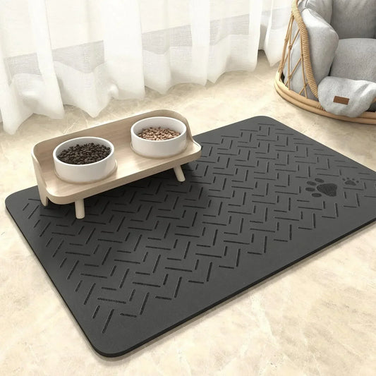 Absorbent Pet Feeding Mat-No Stains Quick - MyPetDollar.com