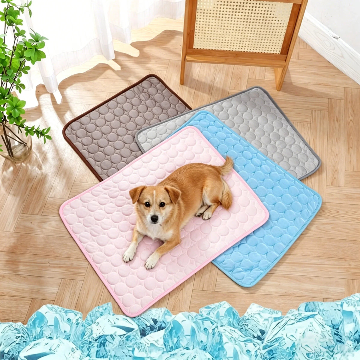 Summer Ice Silk Pet Cooling Mat, Breathable - MyPetDollar.com