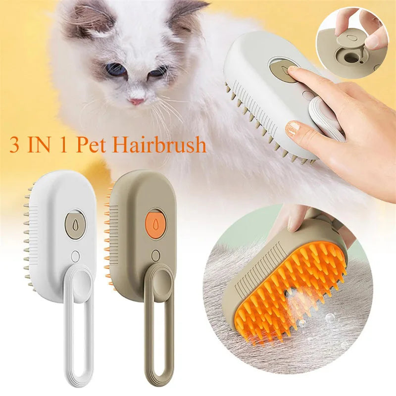 3 in 1 Pet Electric Steam Brush Cat and Dog - MyPetDollar.com