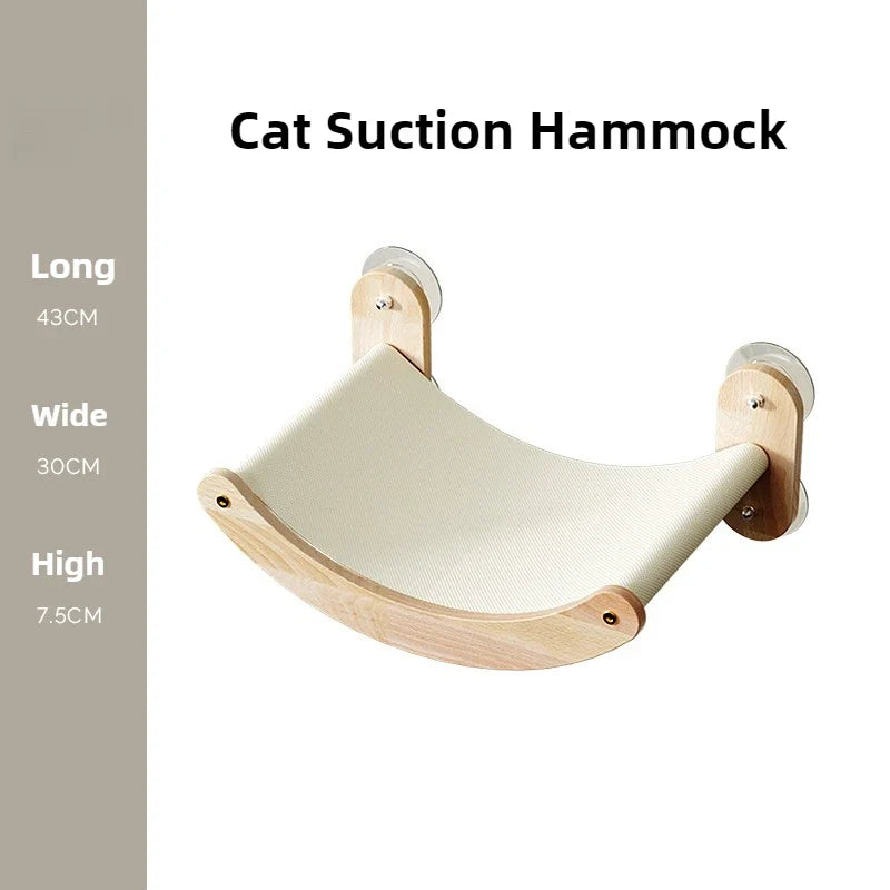 Solid Wood Cat Window Hammock Strong Suction - MyPetDollar.com