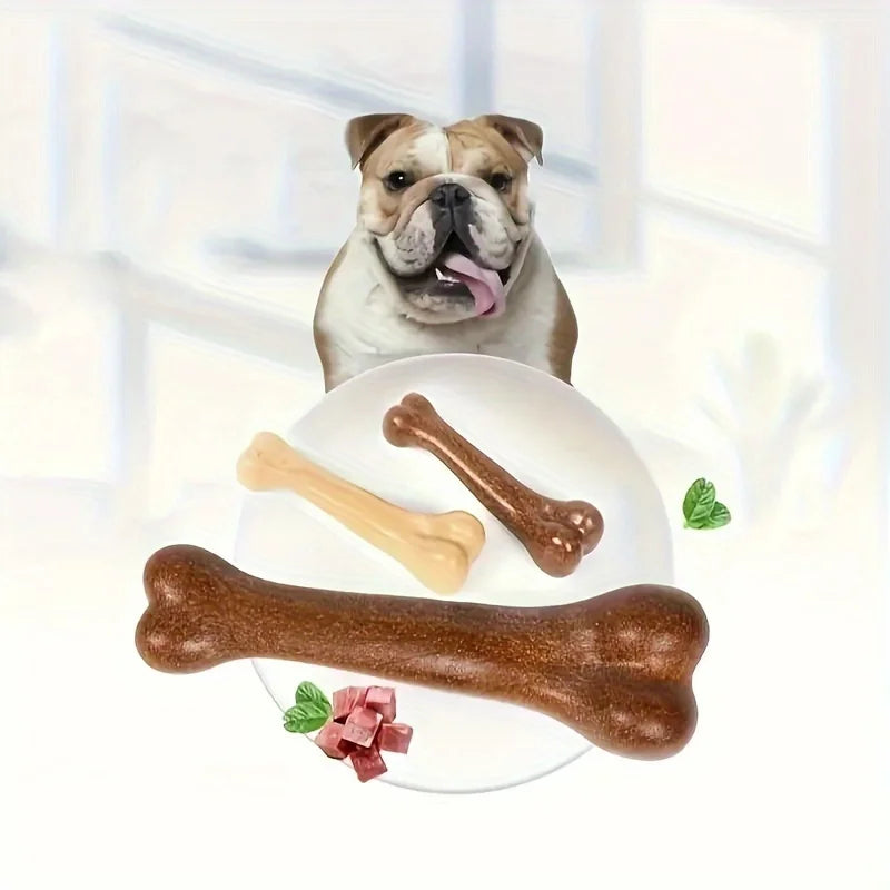 Dog Durable Beef Flavored Chew Toy, Bone - MyPetDollar.com