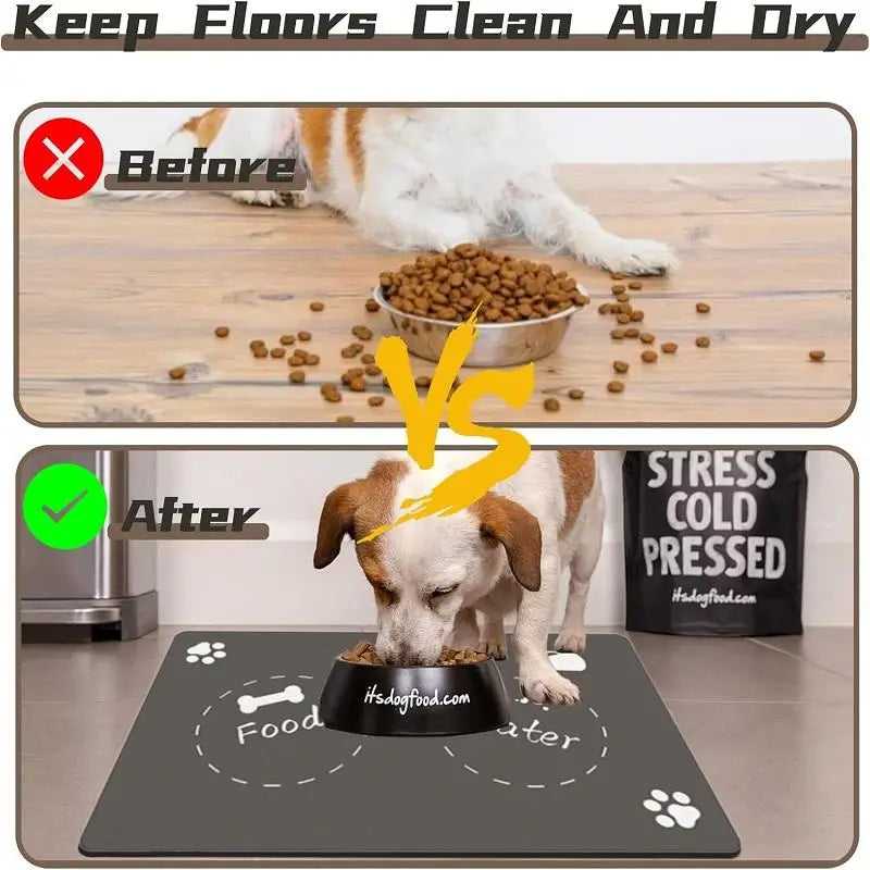 Pet Feeding Mat For Dogs Food Bowl Pad - MyPetDollar.com