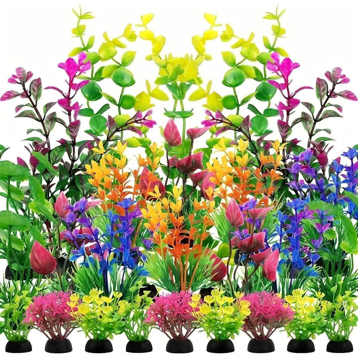 25/26PCS Artificial Aquarium Decor Plants - MyPetDollar.com