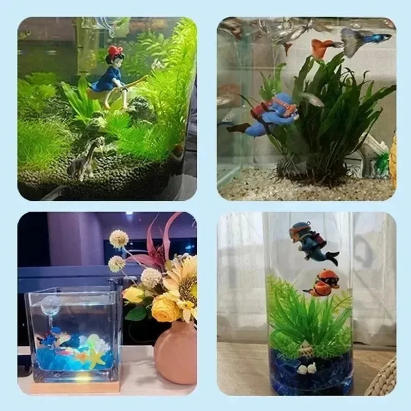 Floating Diver Fish Tank Ornament Cute PVC - MyPetDollar.com