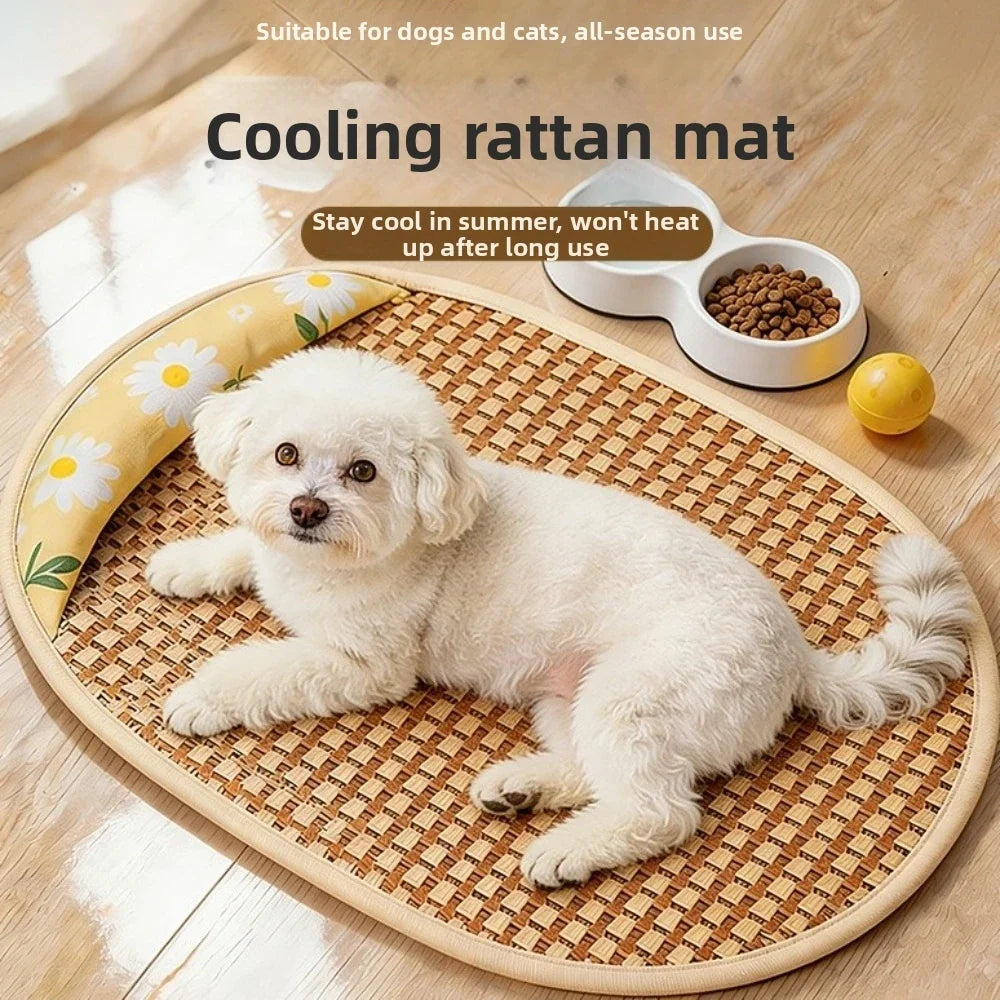 Dogs Nest Sunflower Print Pet Cooling Mat - MyPetDollar.com