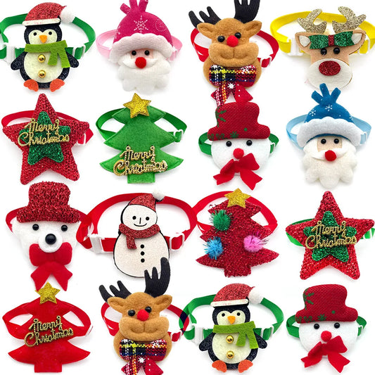 50/100pcs Christmas Pet Dog Bowties Cat Dog - MyPetDollar.com