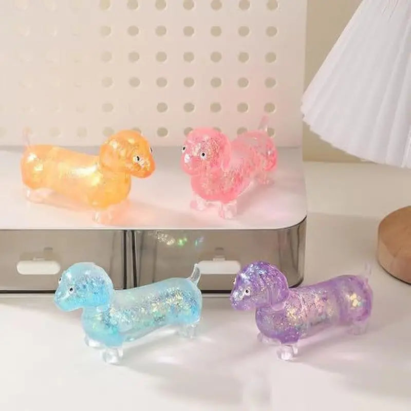 Glitter Dachshund Squishy Squeeze Toy Soft - MyPetDollar.com