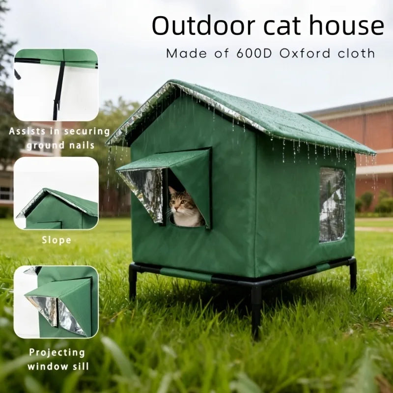 Winter Outdoor Cats Shelter Oxford Cloth - MyPetDollar.com