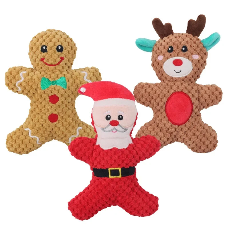 Pet Dog Plush Noise Chewing Toy Santa Elk - MyPetDollar.com