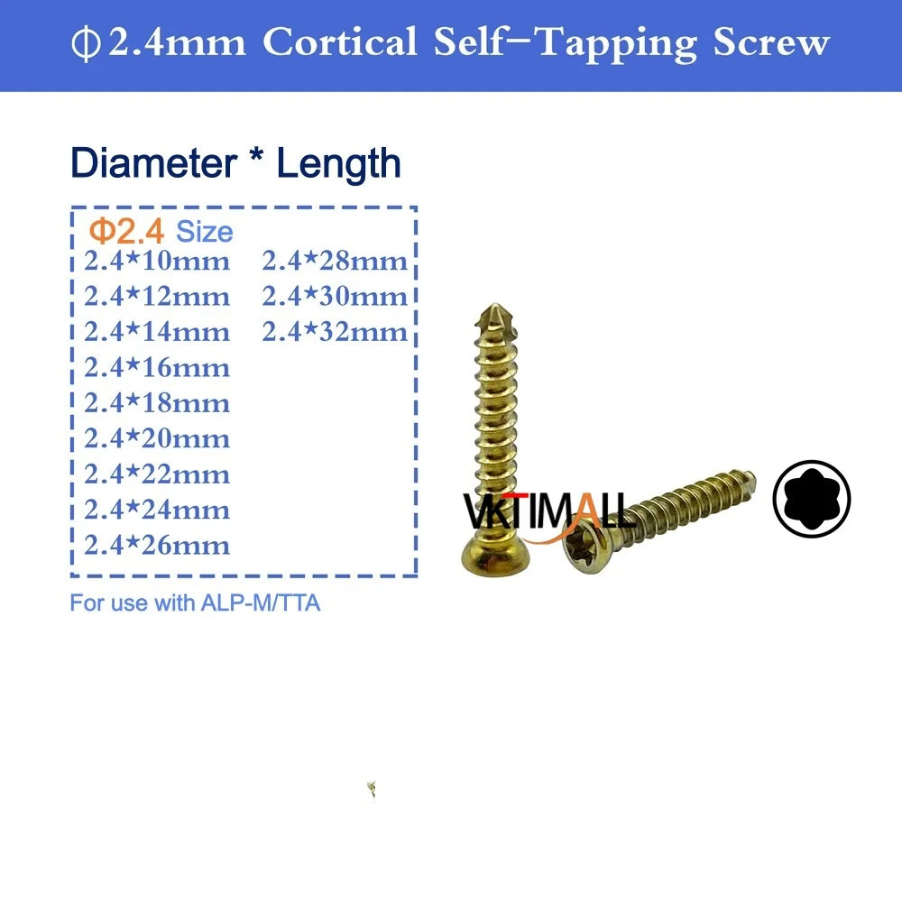 VKTIMALL Titanium cortical bone screw for - MyPetDollar.com