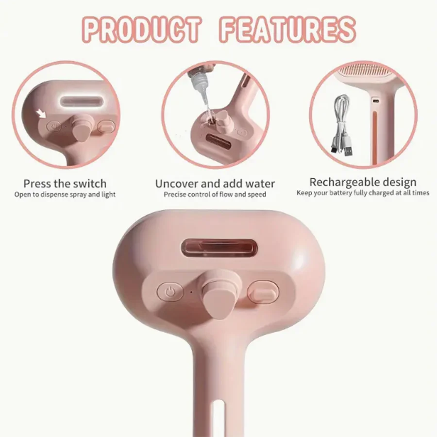 A Spray Cat Brush for Hair Removal and a - MyPetDollar.com