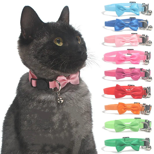 Pet Collars New Pet Bow Bell Collars Cute - MyPetDollar.com