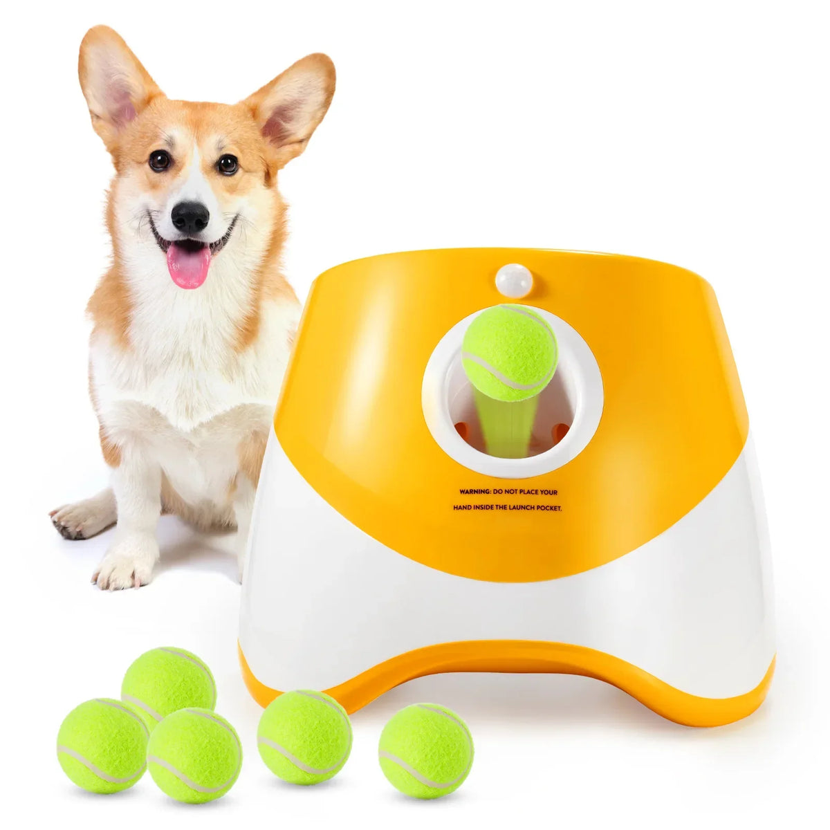 Dog Tennis Launcher Automatic Pet Dogs Chase - MyPetDollar.com