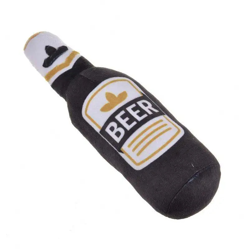Plush Dog Toys Beer Bottle Shaped for Small - MyPetDollar.com