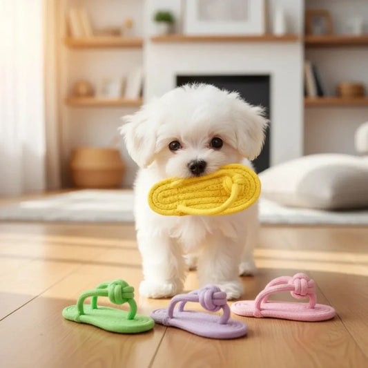 Pet Cotton Rope Slipper Knot Toy For Small - MyPetDollar.com