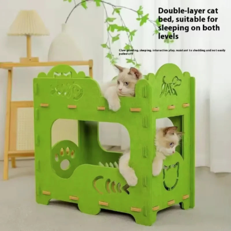 2-Layer Felt Cat House Indoor - MyPetDollar.com