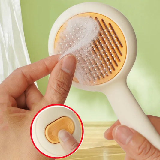 Cat Brush Self-cleaning Cat Brush Pet Hair - MyPetDollar.com