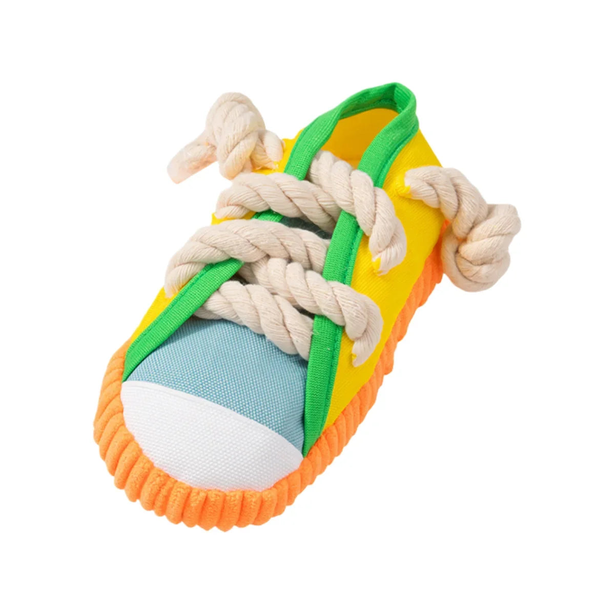 Dog Chewing Toy Squeaky Bite Resistant Canvas Shoes – 3 Colors