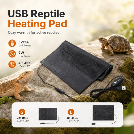 USB Reptile Heating Pad Leather Anti Scratch - MyPetDollar.com