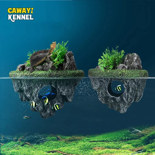 Suspended Island Fish Tank Decorative - MyPetDollar.com