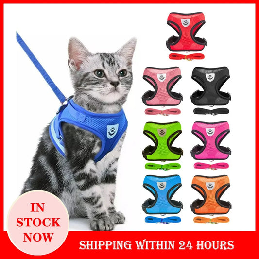 Cat Harness Adjustable Vest Walking Traction - MyPetDollar.com