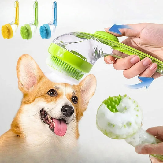 Pet Bathing Brush Long Handle Add‑Liquid - MyPetDollar.com