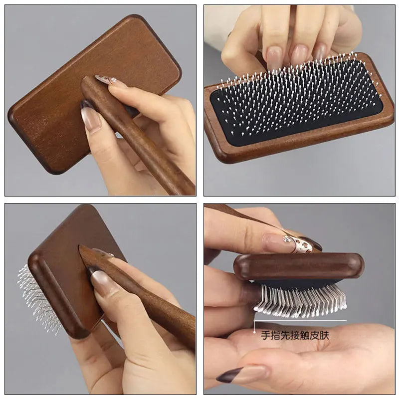 Dog Comb Wooden Dogs Brush Pet Hair Remover - MyPetDollar.com