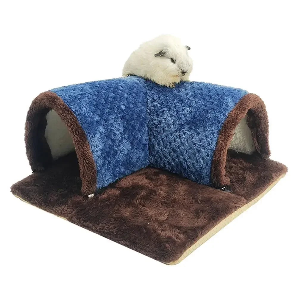 Fleece Warm Guinea Pig Hideout Tunnel Bed – 3 Colors