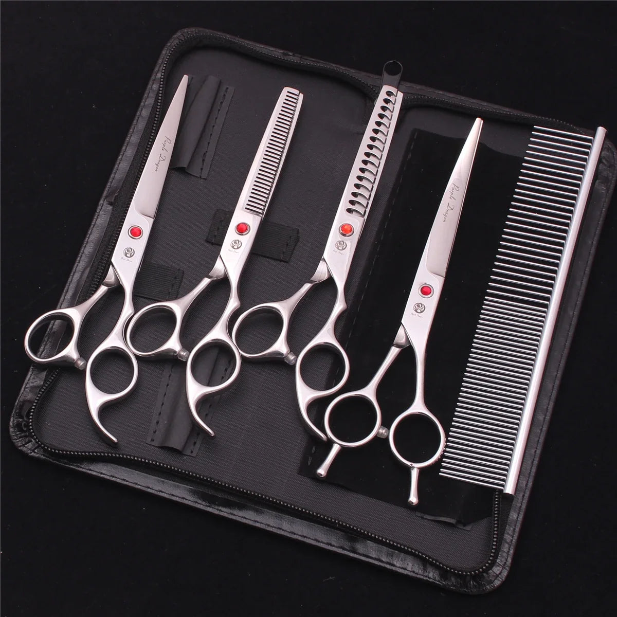 Purple Dragon Dog Grooming Scissors Kit 7" - MyPetDollar.com