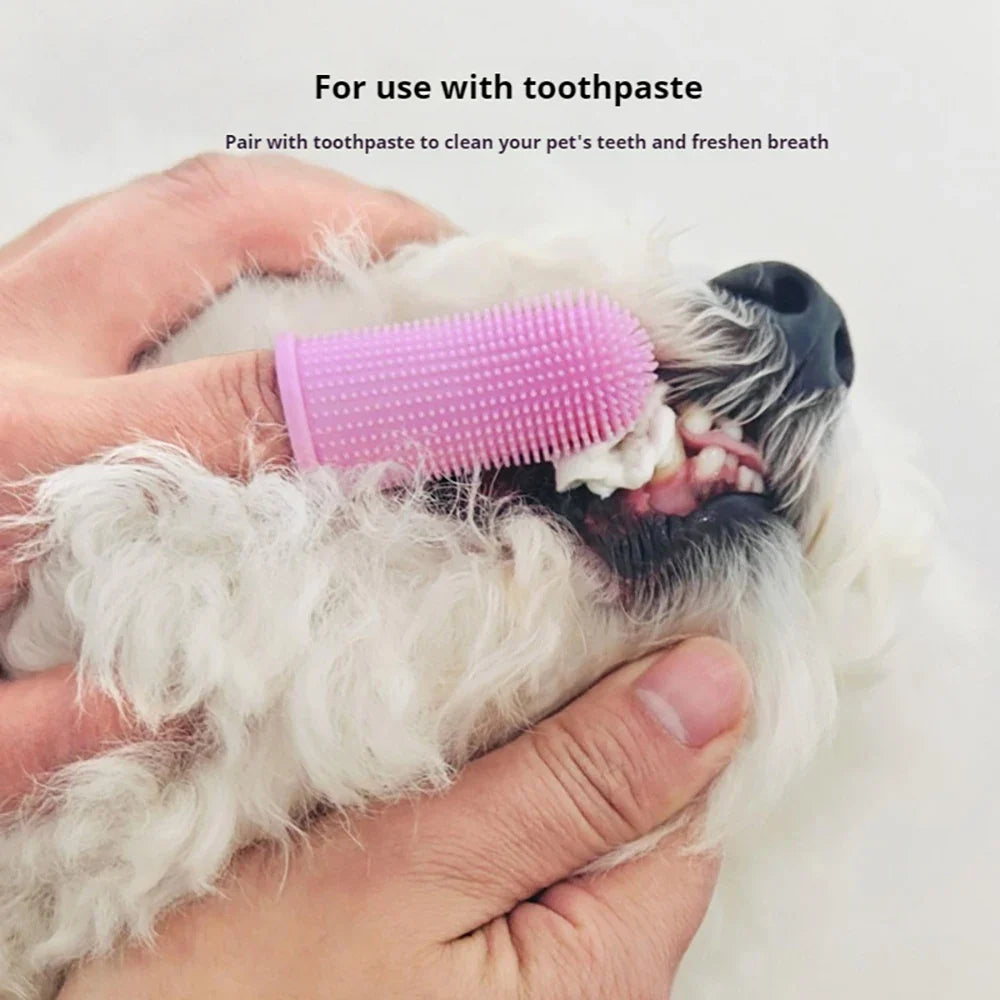 Pet Cats Dogs Silicone Brush Toothbrush - MyPetDollar.com