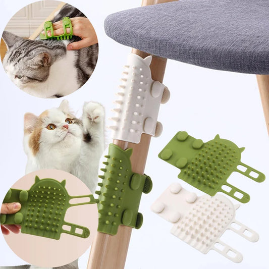 Cat Scratch Corner Brush Silicone Shedding - MyPetDollar.com