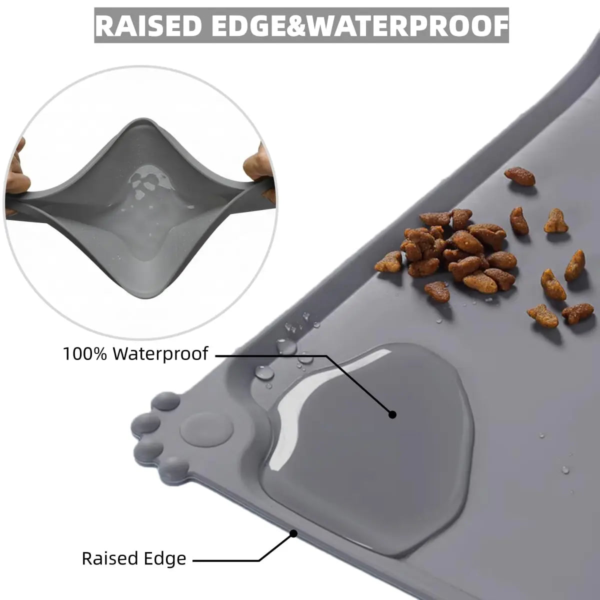 Silicone Dog Bowl with Raised Edge Non-Slip - MyPetDollar.com
