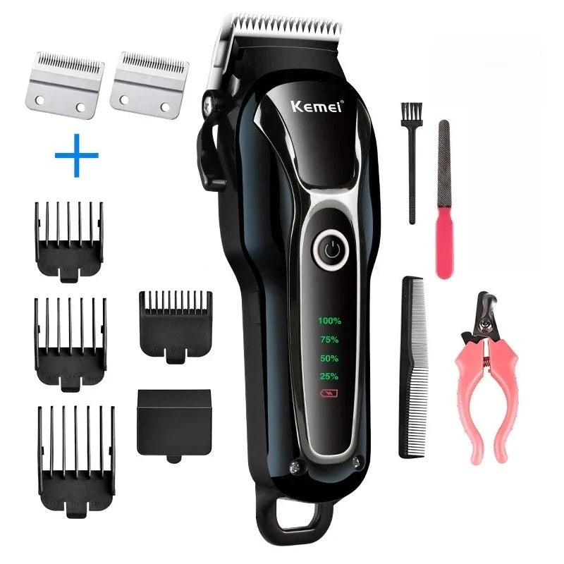 Kemei Rechargeable Professional Dog Hair Trimmer – 5 Colors