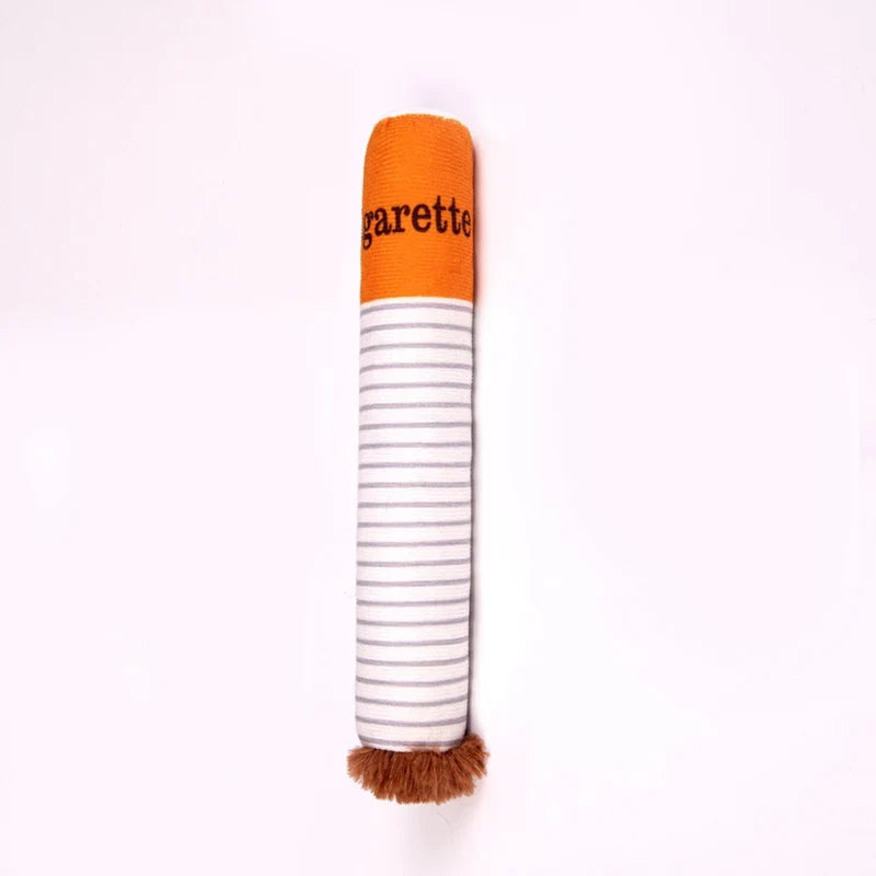Plush Creative Cigarette Interactive Giggles Dog Toys – 2 Colors