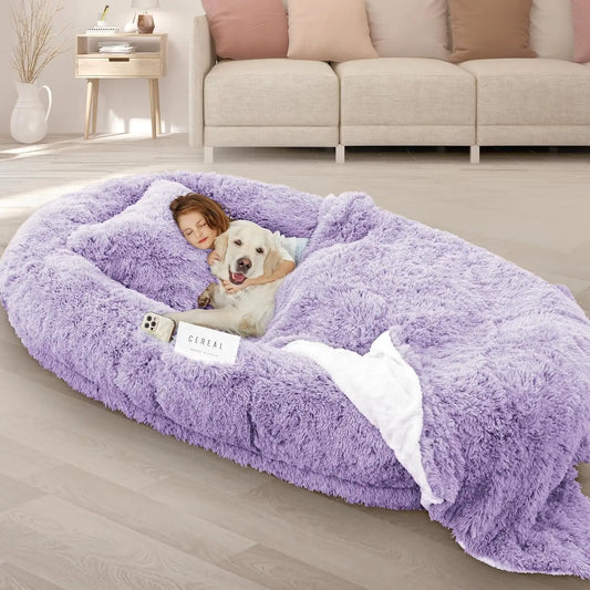 Human Dog Bed, 71''x45''x12'' Size Fits - MyPetDollar.com
