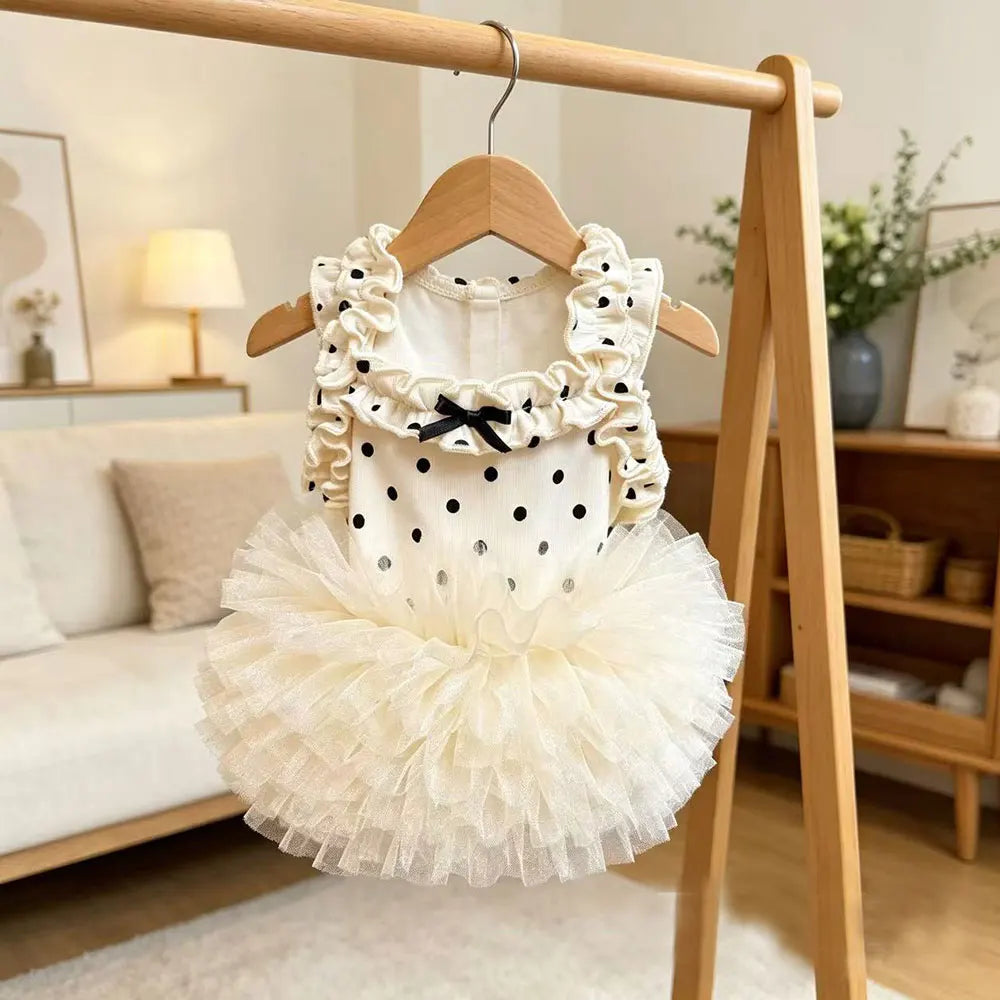 lightweight Thin Pet Dog Summer Dress Polka - MyPetDollar.com