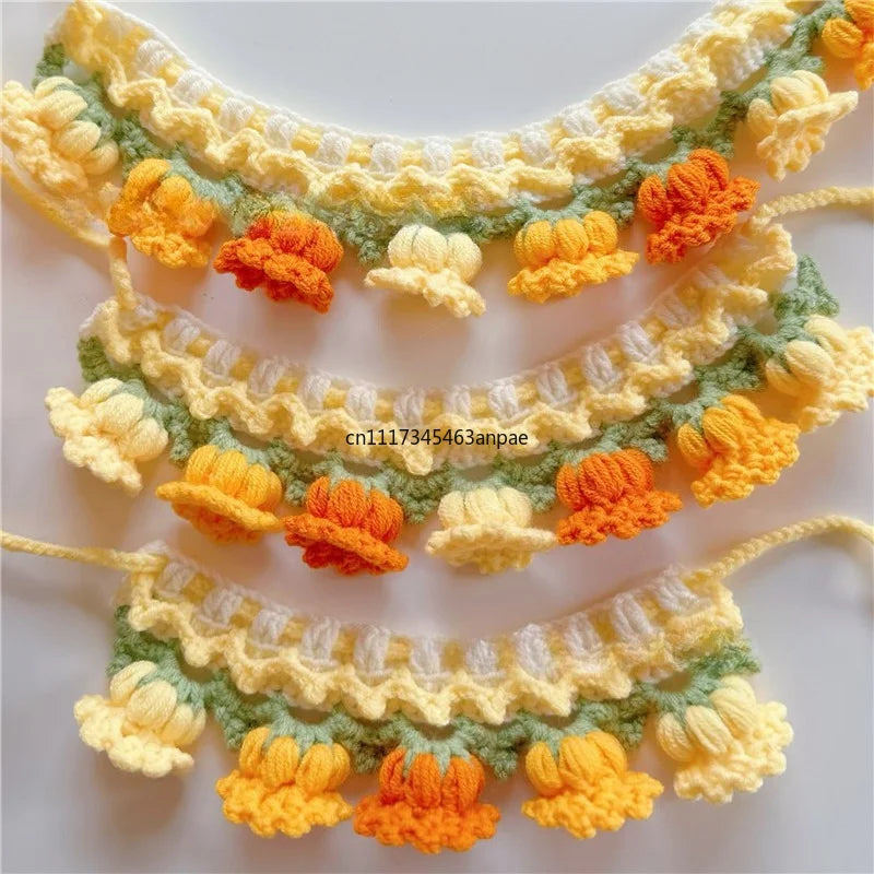Pet Knitted Collar with Lily of the Valley - MyPetDollar.com