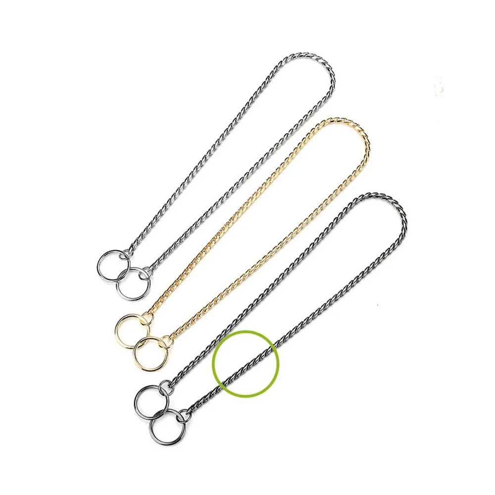 Snake Chain Dog Choke Collar Stainless Steel - MyPetDollar.com