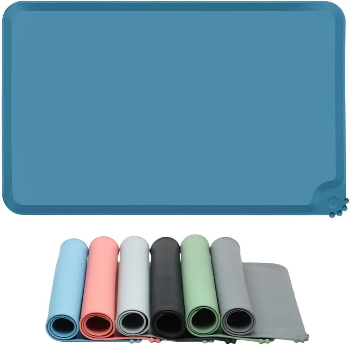 Silicone Dog Dish with Raised Edge Non-slip