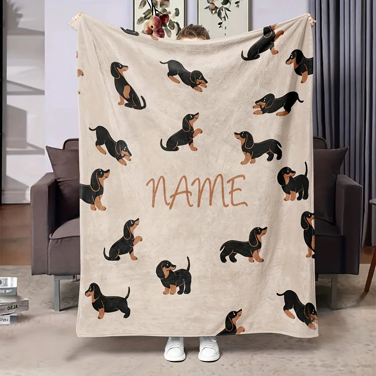 1pc Custom Name Blanket, Custom Name - MyPetDollar.com